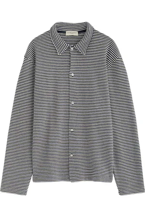OFFICINE GENERALE Bryan Striped Cotton-blend Overshirt - - 46 (IT46/ S)