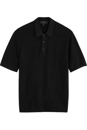 RAG&BONE Harvey Pointelle Cotton-blend Polo Shirt - - L