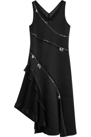 3.1 Phillip Lim Embellished Asymmetric Satin Midi Dress - - 4 (UK8 / S)