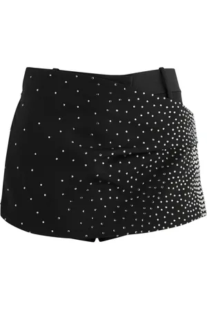 The Attico Crystal-embellished Wool Skort - - 42 (UK10 / S)