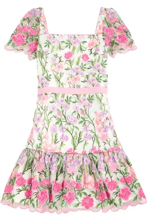 Marlo Kids Clara Floral-embroidered Tulle Dress
