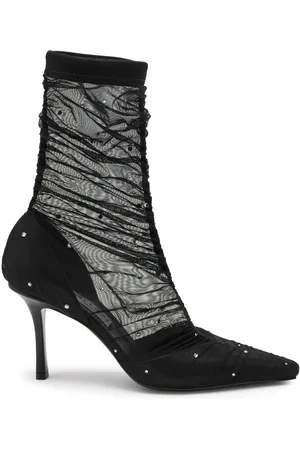Jimmy Choo Lotta 85 Embellished Mesh Sock Boots - - 36 (IT36 / UK3)