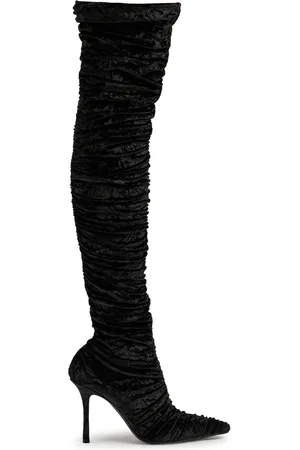 Jimmy Choo Lotta Otk 100 Velvet Over-the-knee Boots - - 37 (IT37 / UK4)