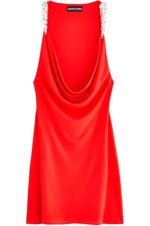 DAVID KOMA Crystal-embellished Stretch-jersey Mini Dress - - 12 (UK12 / M)