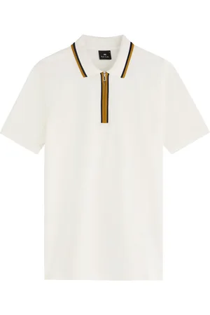 Paul Smith Half-zip Piqué Stretch-cotton Polo Shirt - - L