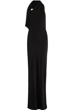 Khaite Roza Scarf-effect Satin-jersey Gown - - M (UK12 / M)
