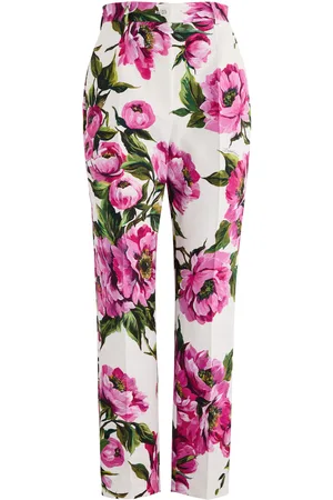 Dolce & Gabbana Floral-print Stretch-cotton Trousers - - 42 (UK10 / S)