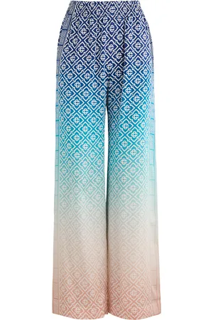 Casablanca Logo-monogrammed Dégradé Silk Trousers - - 36 (UK8 / S)