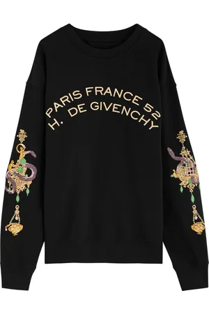 Givenchy Logo Embroidered Cotton Sweatshirt - - M