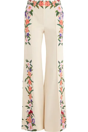 Borgo De Nor Morgan Floral-print Stretch-cotton Trousers - - 14 (UK14 / L)