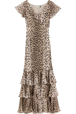 RIXO London Amelle Printed Silk-chiffon Animal Print Maxi Dress UK18 - - 18 (UK18 / Xxl)