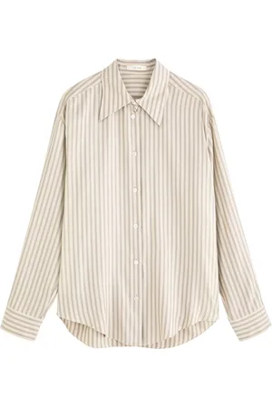 The Row Parave Striped Silk-satin Shirt - - 8 (UK12 / M)