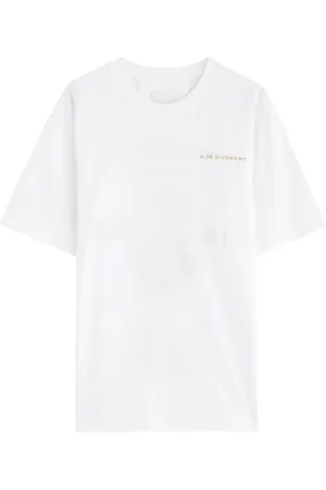 Givenchy Logo Embroidered Cotton T-shirt - - L