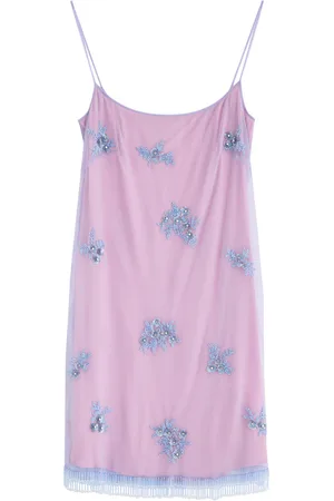 BLUMARINE Floral-embellished Tulle Mini Dress - - 40 (UK8 / S)