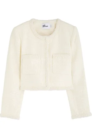 Self-Portrait Pearl and Sequin-embellished Tweed Jacket - - 10 (UK10 / S)