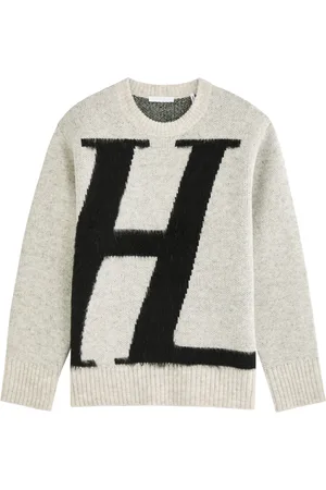 Helmut Lang Logo-intarsia Knitted Jumper - - S