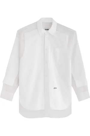 Jean Paul Gaultier Logo-print Silk-chiffon and Poplin Shirt - - M (UK12 / M)