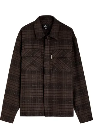 Represent Logo Checked Twill Shirt - - M