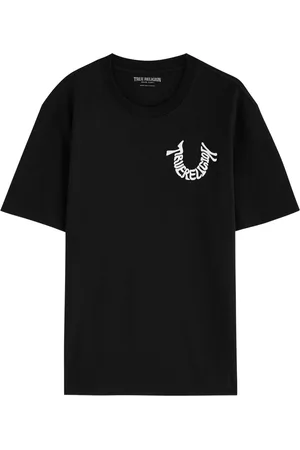 True Religion Warped Logo-embroidered Cotton T-shirt - - L