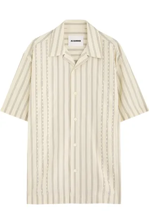 Jil Sander Bead-embellished Striped Taffeta Shirt - - 38 (C15 / S)