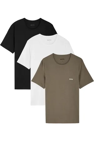 HUGO BOSS Logo-embroidered Cotton T-shirt - set of Three - - M