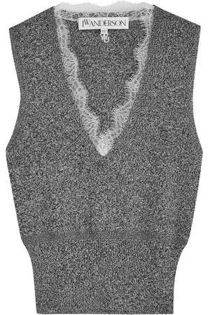 J.W.Anderson Lace-trimmed Cotton-blend Vest - - M (UK12 / M)