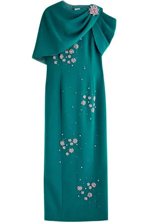 HUISHAN ZHANG Isolde Cape-effect Embellished Gown - - 12 (UK12 / M)