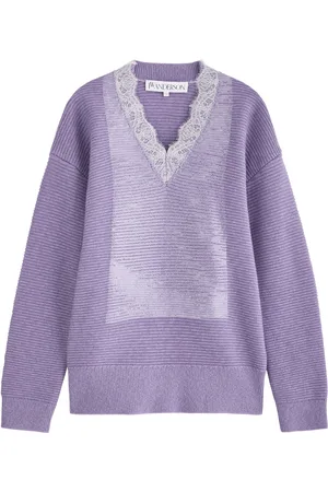 J.W.Anderson Lace-trimmed Cotton-blend Jumper - - L (UK14 / L)
