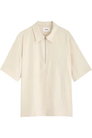 NN.07 Bruno Half-zip Woven Polo Shirt - - S