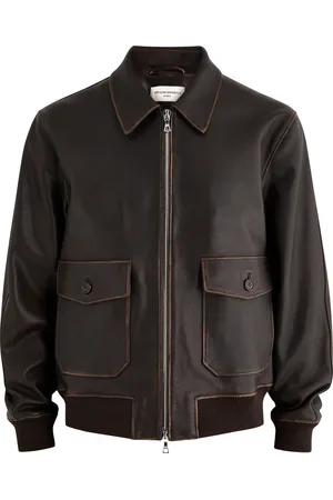OFFICINE GENERALE Cesario Leather Jacket - - L