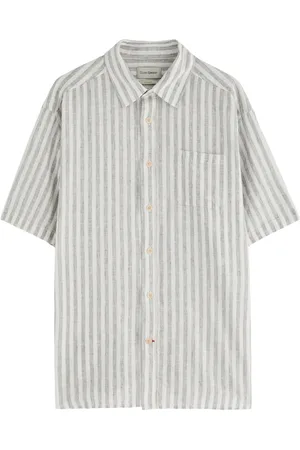 OLIVER SPENCER Atlanta Striped Woven Shirt - - L