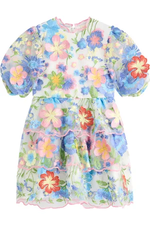Marlo Kids Laura Floral-embroidered Tulle Dress