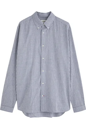OLIVER SPENCER Brook Striped Seersucker Shirt - - L