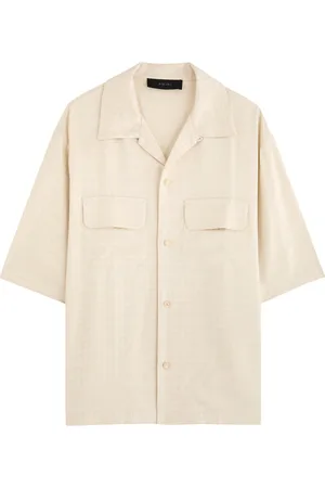 AMIRI Monogrammed-jacquard Satin Shirt - - L