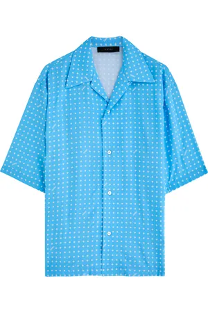 AMIRI Logo-monogrammed Printed Silk Shirt - - M
