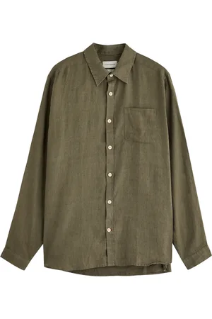 OLIVER SPENCER New York Special Linen Shirt - - L