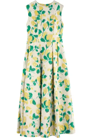 HUISHAN ZHANG Renee Floral-jacquard Woven Midi Dress - - 10 (UK10 / S)