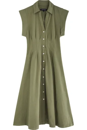 VERONICA BEARD Ruben Pintucked Cotton Midi Dress - - 8 (UK12 / M)
