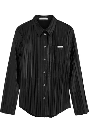 Helmut Lang Pleated Leather Shirt - - L (UK14 / L)