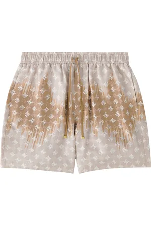 AMIRI Ma Quad Logo-monogrammed Silk Shorts - - L