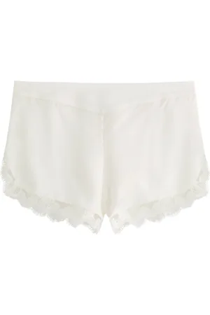 Simone Pérèle Simone PÉRÈLE Love Me Lace-trim Silk-satin Pyjama Shorts - - L (UK14 / L)