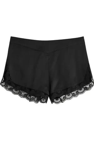 Simone Pérèle Simone PÉRÈLE Love Me Lace-trim Silk-satin Pyjama Shorts - - L (UK14 / L)