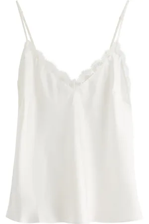 Simone Pérèle Simone PÉRÈLE Love Me Lace-trim Silk-satin Camisole top - - XL (UK16 / XL)