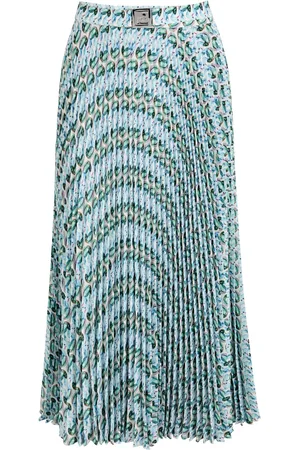 Tory Burch Printed Belted Crepe Midi Skirt - - 4 (UK8 / S)