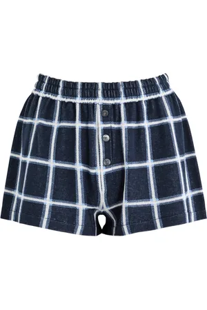 Guest In Residence Picnic Plaid Intarsia Silk-blend Shorts - - L (UK14 / L)