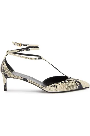 Khaite Mia 45 Python-effect Leather Pumps