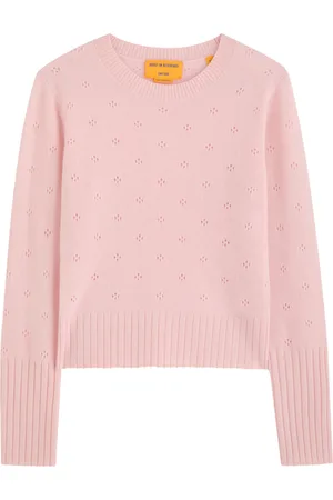 Guest In Residence Shrunken Pointelle-knit Cashmere Jumper - - L (UK14 / L)