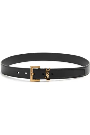Saint Laurent Cassandre Grained Leather Belt - - 75 (UK8/ S)
