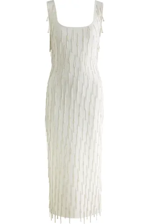 GALVAN Embellished Knitted Midi Dress - - L (UK14 / L)