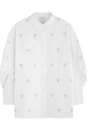 HUISHAN ZHANG Hugo Crystal-embellished Poplin Shirt - - 10 (UK10 / S)